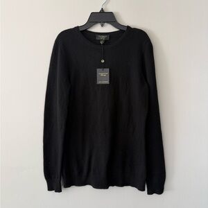 Charter Club Luxury 100% Cashmere Crewneck Sweater Black NWT Small
